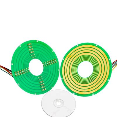 Pancake Slip Ring série LPK avec 5 circuits 12A courant nominal et 240 VDC tension pour les équipements industriels
