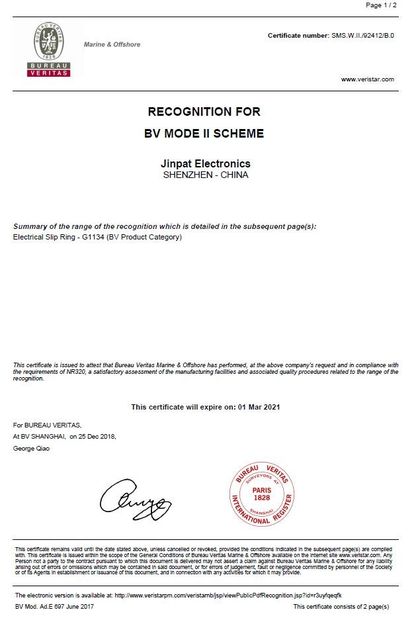 Chine JINPAT Electronics Co., Ltd certifications