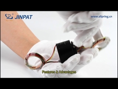 Bague collectrice à trou traversant LPT012B-0602-HS-HT, faible couple, diamètre avec une longue durée de vie