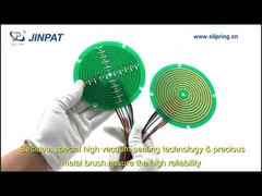 Bague collectrice pancake de type plat, routage 5A avec 2 circuits pour enrouleurs de câbles